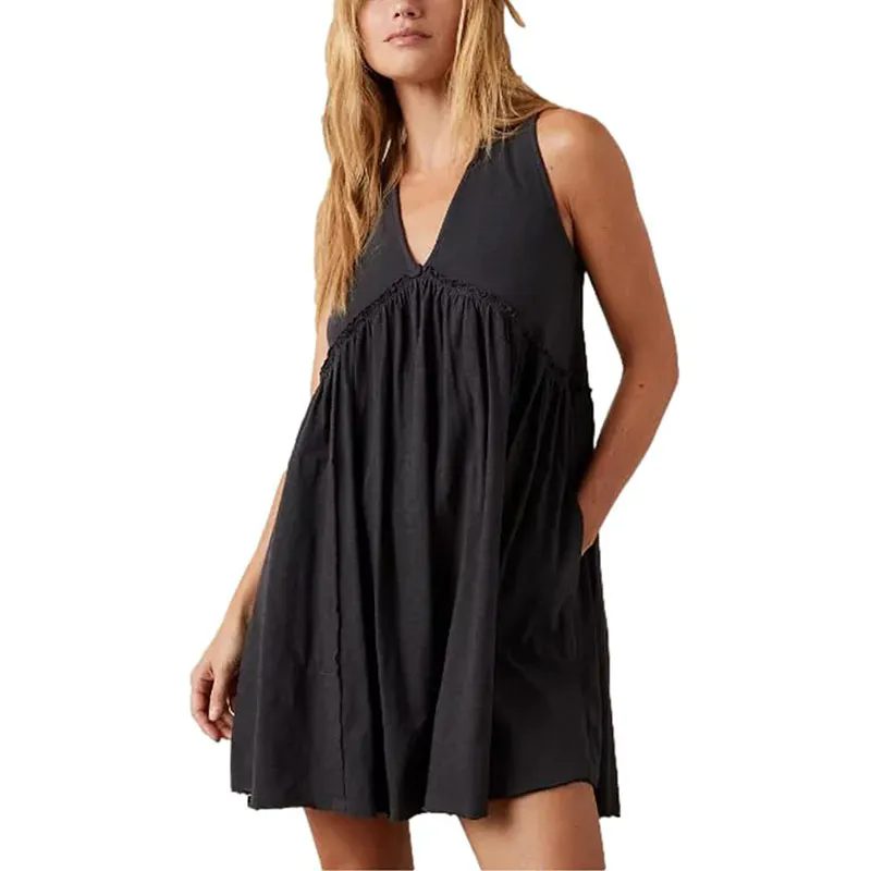 Womens Tennis Dress Pleated Sleeveless Built in Shorts