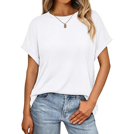 Women oversized short sleeved T-shirt casual summer daily top