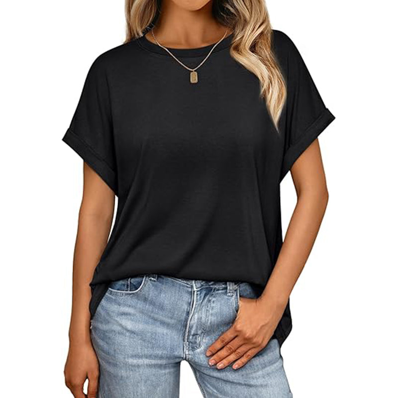 Women oversized short sleeved T-shirt casual summer daily top