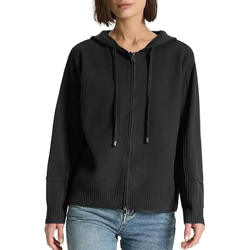 Women Full Zip Up Hoodies Soft Knit Sweaters