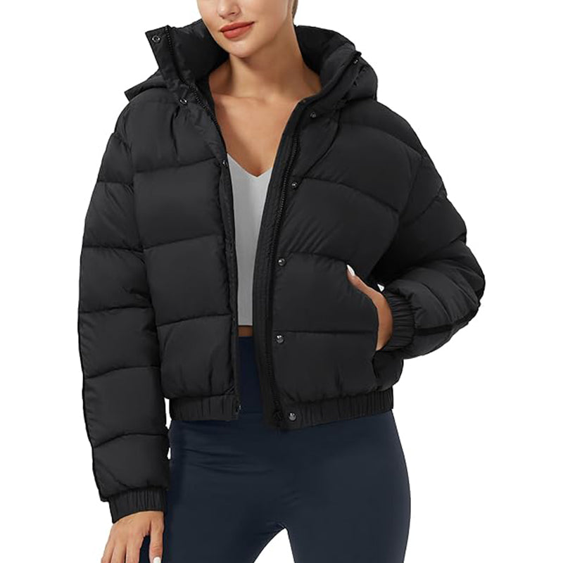 Women's Winter Cropped Puffer Jacket