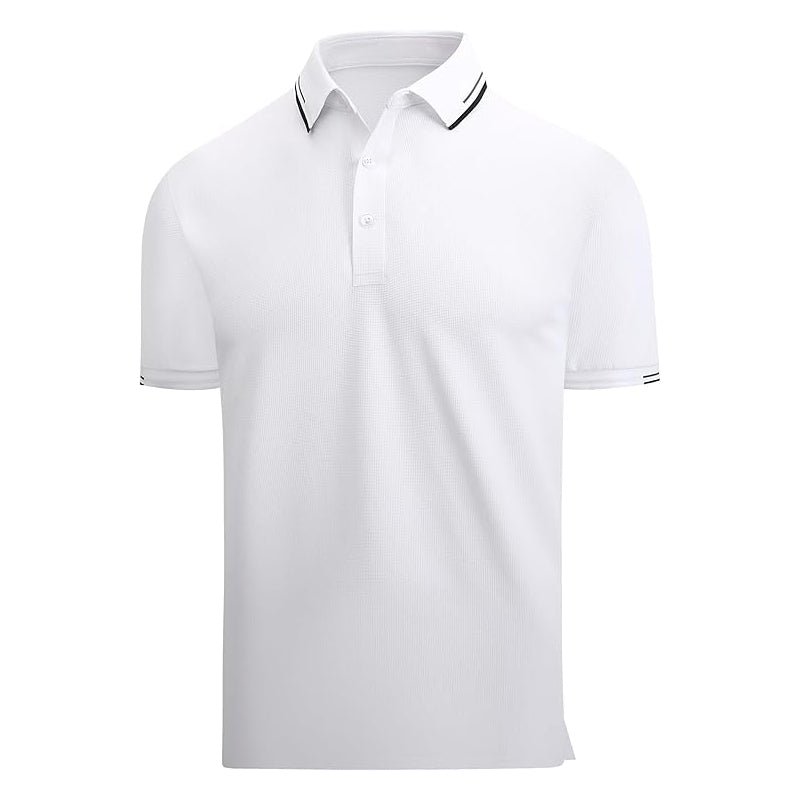 Men's golf shirt with moisture wicking and quick drying short sleeves