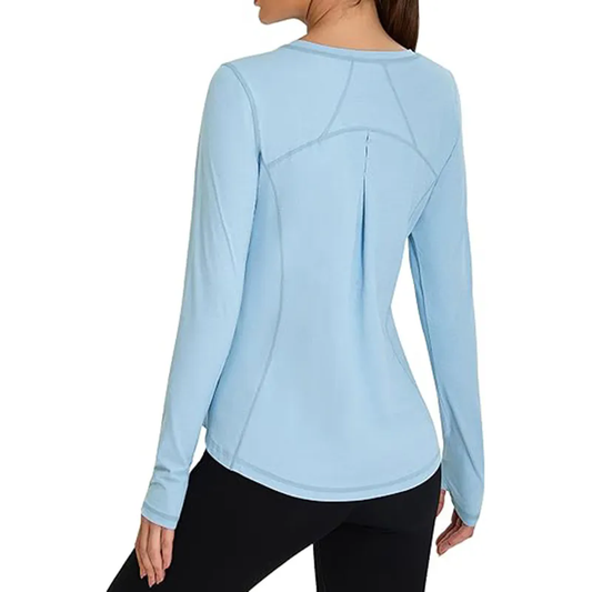 Womens Long Sleeve Workout Tops Protection Shirt