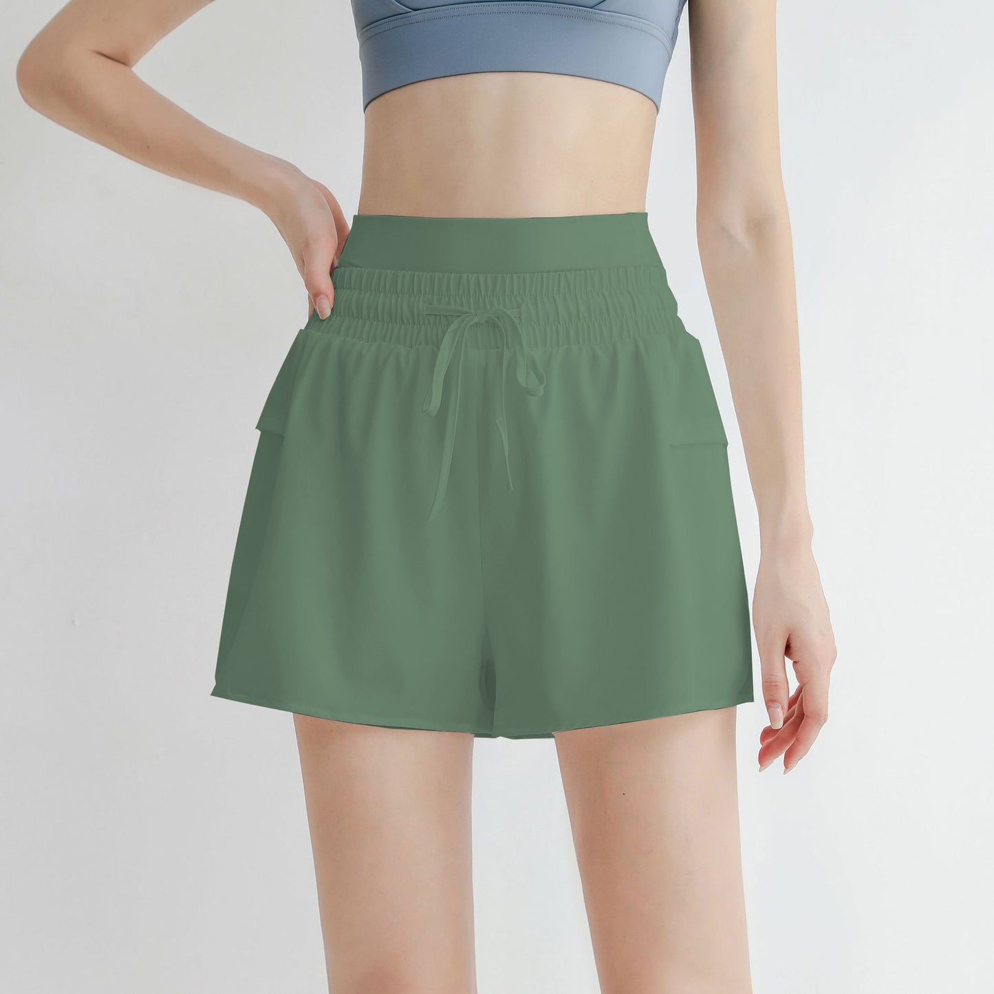 Women's Workout Shorts for Athletic Gym Running with Phone Pockets