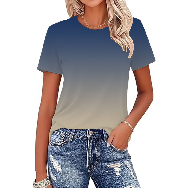 Women Short Sleeve Form Fitted Casual Basic Top T-Shirt