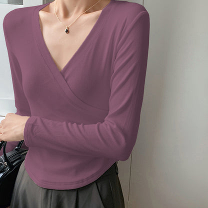 Womens Long Sleeve Shirts Tops Tight Slim Fit T Shirts
