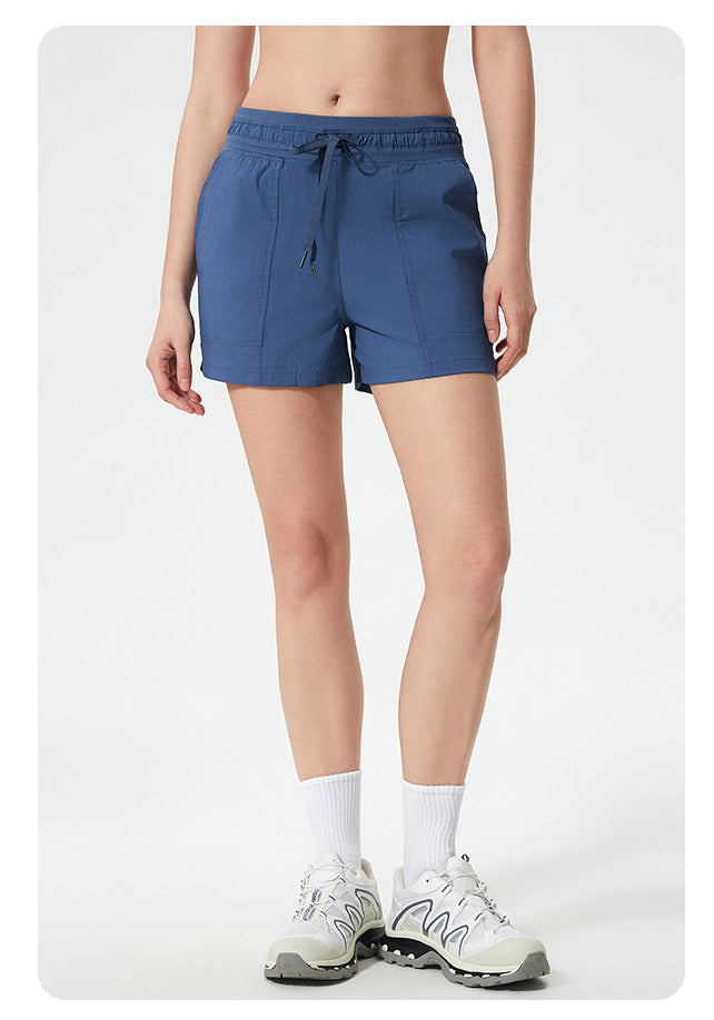 2025 Women Running High Waisted Pocket Sporty Workout Short