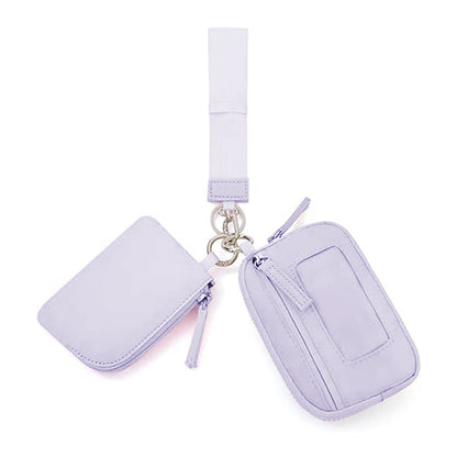 2025Keychain Wristlet Wallet Dual Pouch Wristlet Portable Small Wallet