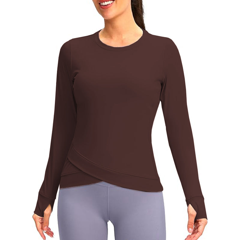 4 Color Women Crewneck Cropped Sweatshirt Pullover Long Sleeve Shirts
