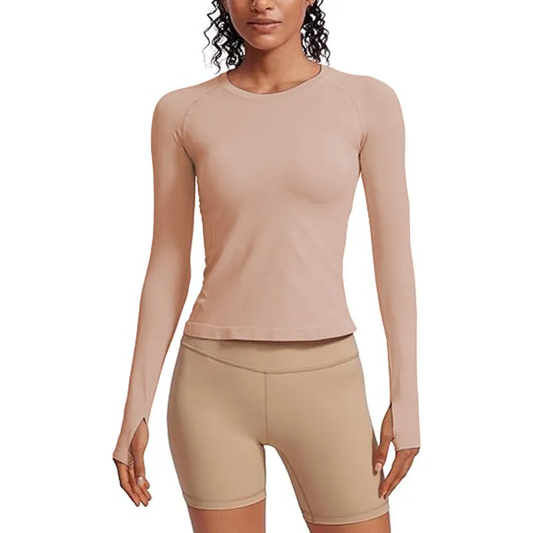 3 Color Women Crewneck Cropped Sweatshirt Pullover Long Sleeve Shirts