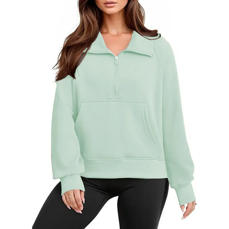 Womens Long Sleeve Button Neck Jacket Side Slit Casual Tops