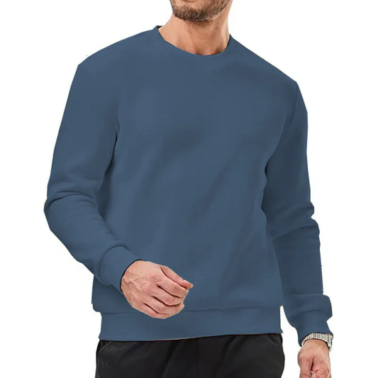 Unisex Cotton Blend Pullover Crewneck Sweatshirt