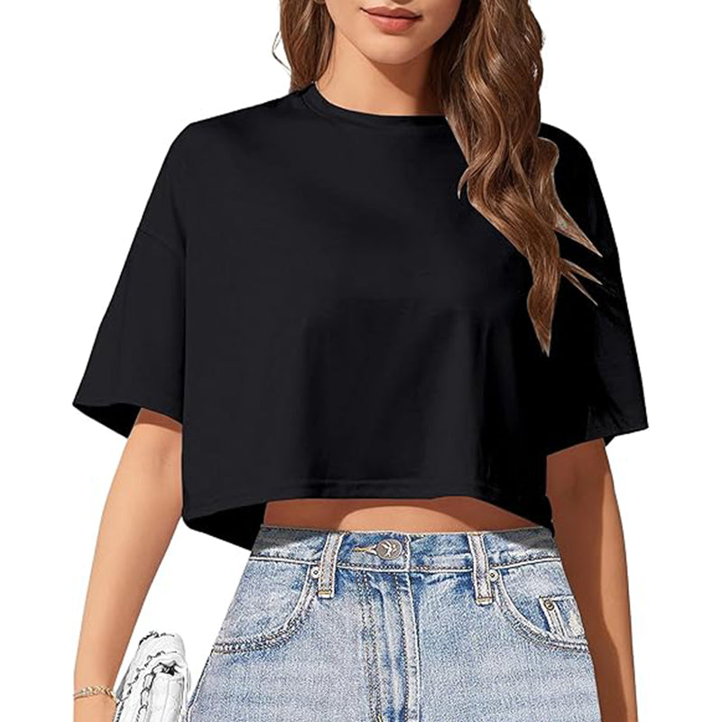 2025 Women Scoop Neck Short Sleeve T-Shirt