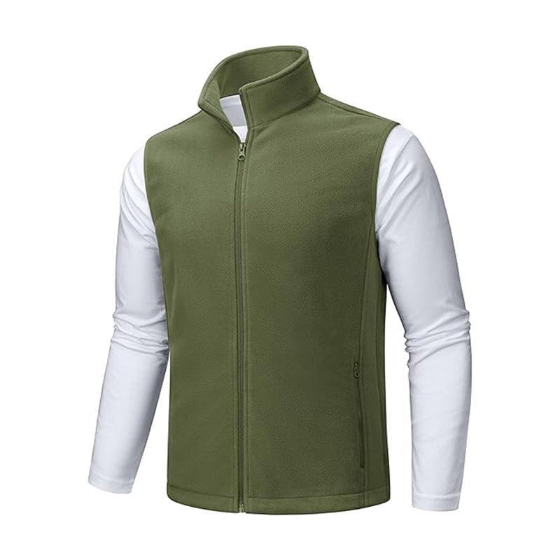 Men's Fleece Vest Zip Up Lightweight Vests