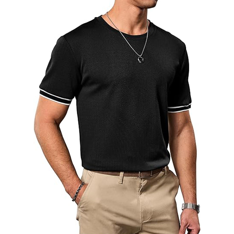 Men's casual summer knitted T-shirt