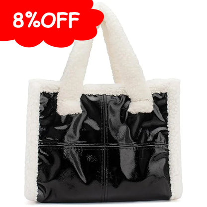 Women Soft Plush Shoulder Bag Fluffy Tote Bag Furry