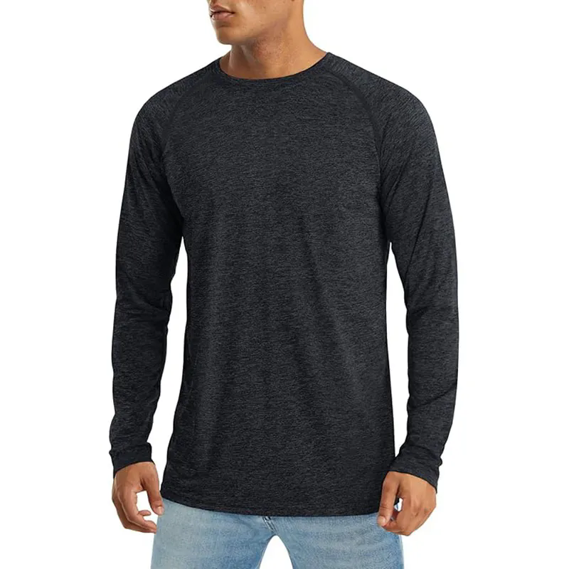 Men's Cotton Blend Long Sleeve Tees Moisture Wicking Odor Protection