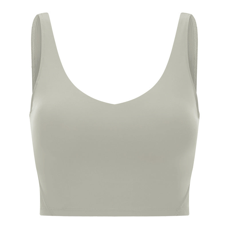 Women Padded Gym Yoga Sport Top Longline Cross Strap Workout Exercise