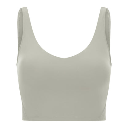 Women Padded Gym Yoga Sport Top Longline Cross Strap Workout Exercise