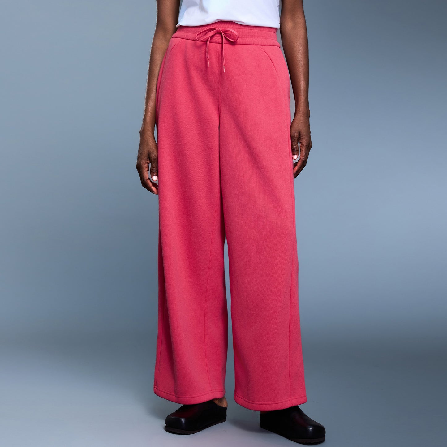 Women Wide Leg Work Business Casual Trousers with Pockets