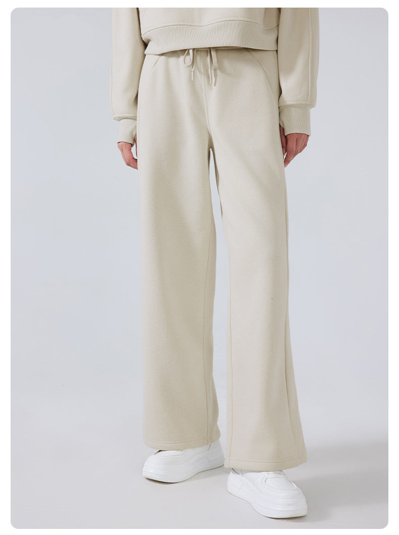 Classial Fleece Pant Cotton Feel Loose Pants Women Gym Full Length