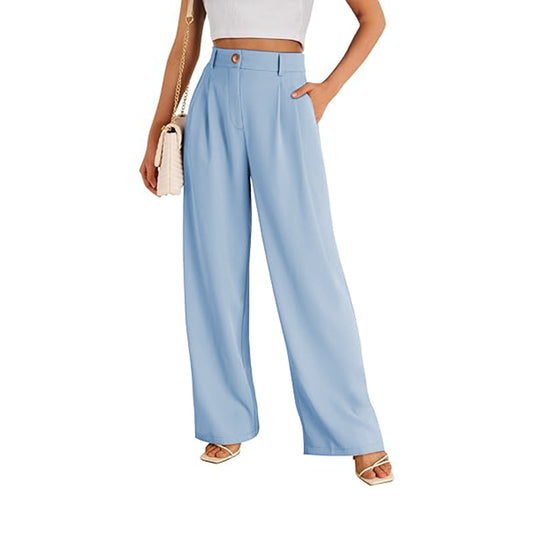 2025  Wide Leg Dress Pants Women's High Waisted Dressy Trousers