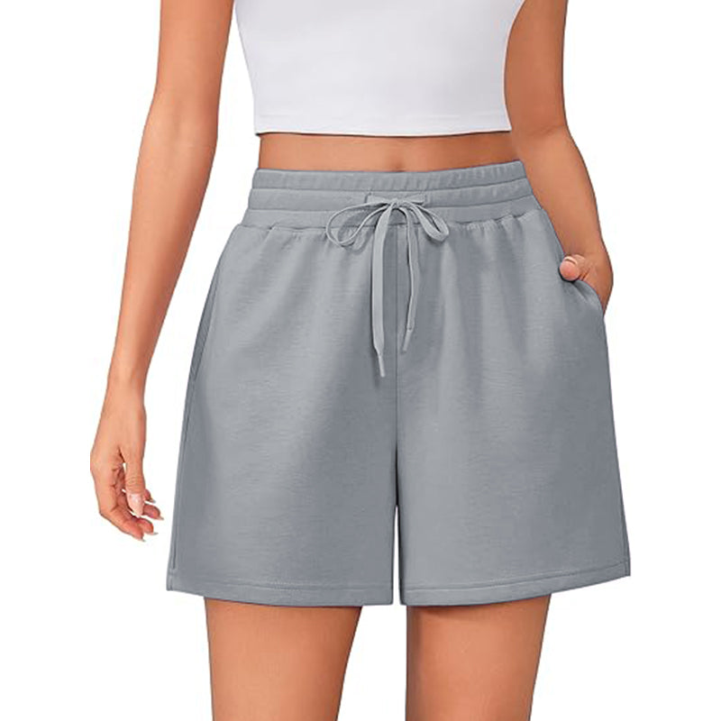 2025 Womens Summer Lounge Cotton Drawstring Shorts