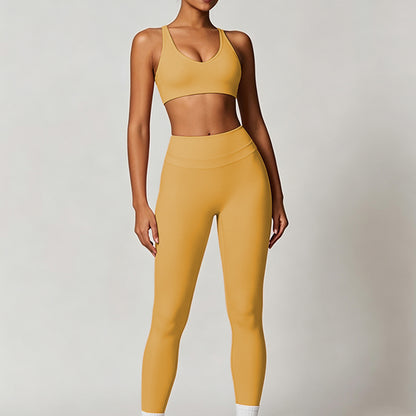 Women's sports bra and yoga pants set Pilates 2-piece set
