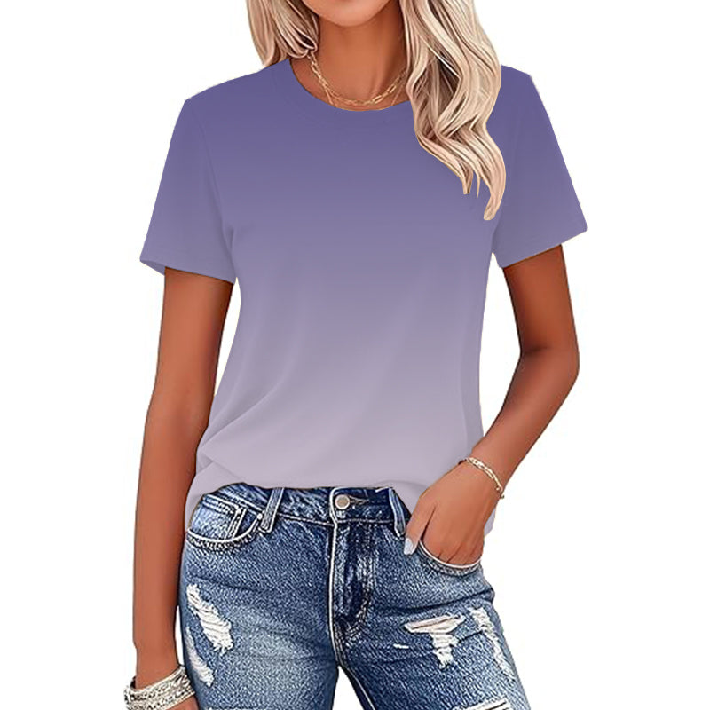Women Short Sleeve Form Fitted Casual Basic Top T-Shirt