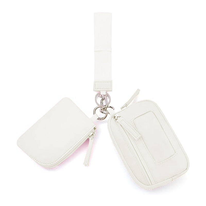 2025Keychain Wristlet Wallet Dual Pouch Wristlet Portable Small Wallet
