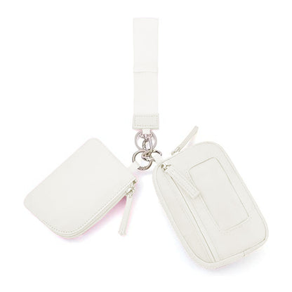 2025Keychain Wristlet Wallet Dual Pouch Wristlet Portable Small Wallet