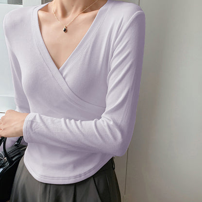 Womens Long Sleeve Shirts Tops Tight Slim Fit T Shirts