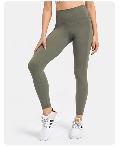 Women Back Waist Legging Naked Feel Fitness Pants Stretchy High Waist