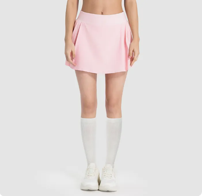 8 color Womens High Waist Casual Beach Short Skirts Built-in Shorts