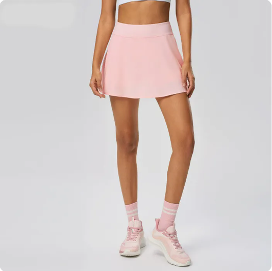 Womens High Waist Casual Beach Short Skirts Built-in Shorts