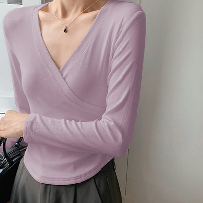 Womens Long Sleeve Shirts Tops Tight Slim Fit T Shirts