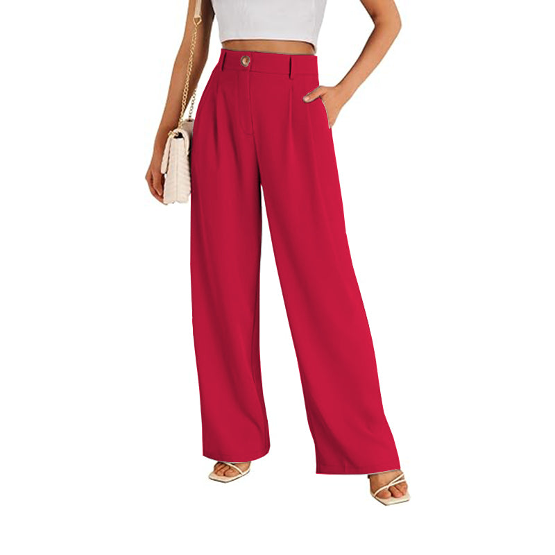 2025  Wide Leg Dress Pants Women's High Waisted Dressy Trousers