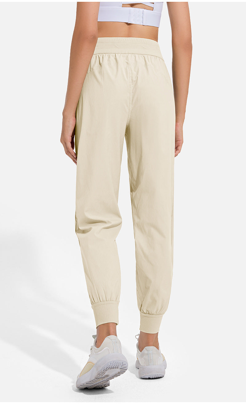 Women High Waisted Pants Casual Ankle Length Pant Trouser with Pockets