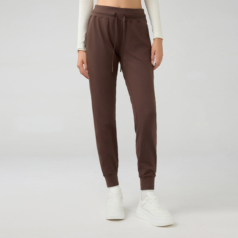Women Drawstring Pants Fitness Sweatpants 4-Way Stretch Thicker Leggings