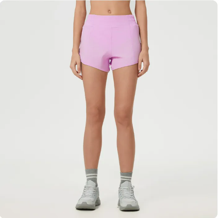 Women Running High Waisted Pocket Sporty Workout Shorts