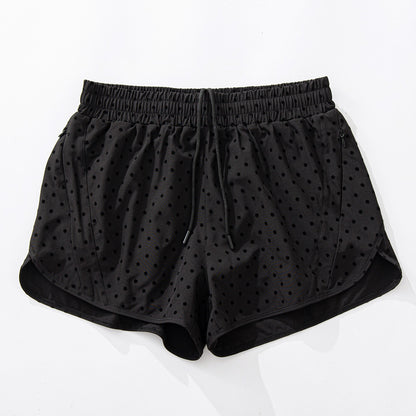 Women Running Shorts Quick Dry Bottom Loose Sport Yoga Liner Shorts