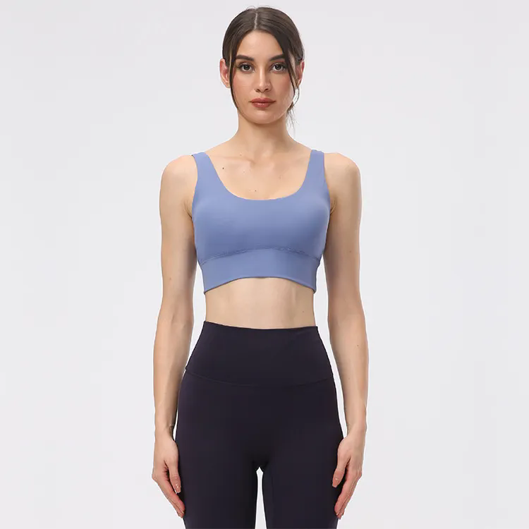 Women Spaghetti Strap Sports Bra Padded Workout Bras