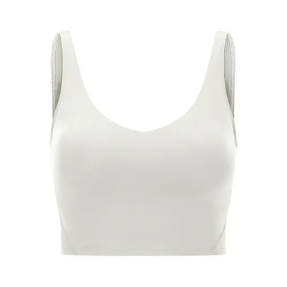Women Padded Gym Yoga Sport Top Longline Cross Strap Workout Exercise