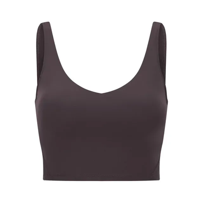 Women Padded Gym Yoga Sport Top Longline Cross Strap Workout Exercise