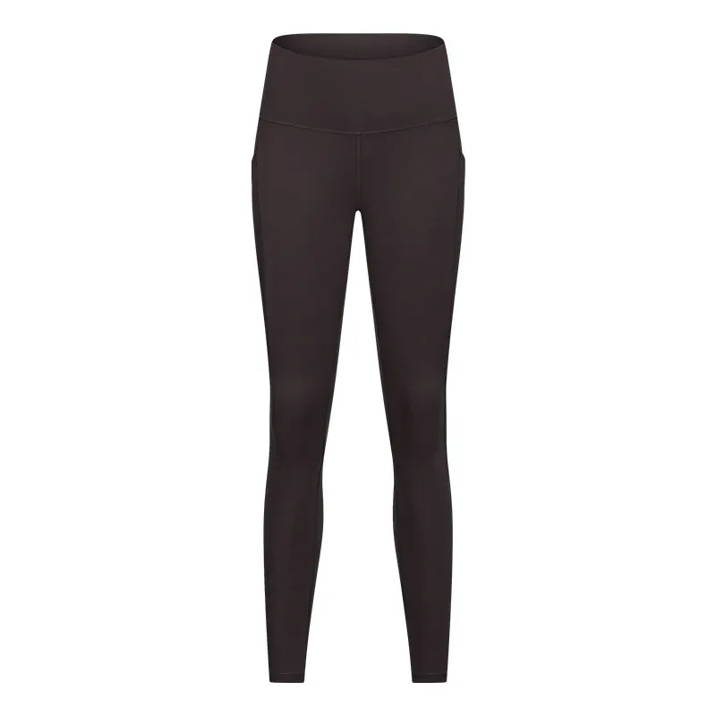 Women Back Waist Legging Naked Feel Fitness Pants Stretchy High Waist