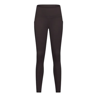 Women Back Waist Legging Naked Feel Fitness Pants Stretchy High Waist