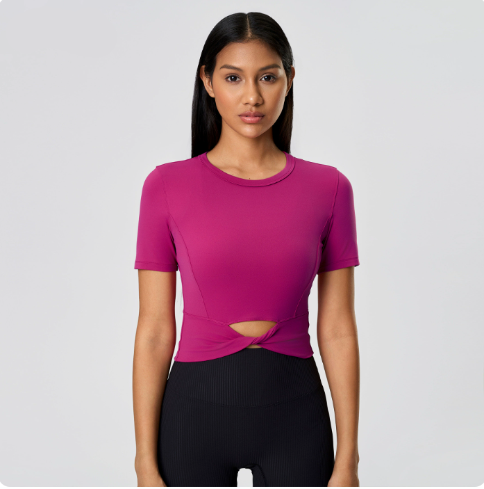 Womens Summer T Shirts Basic Tees Crewneck Crop Top