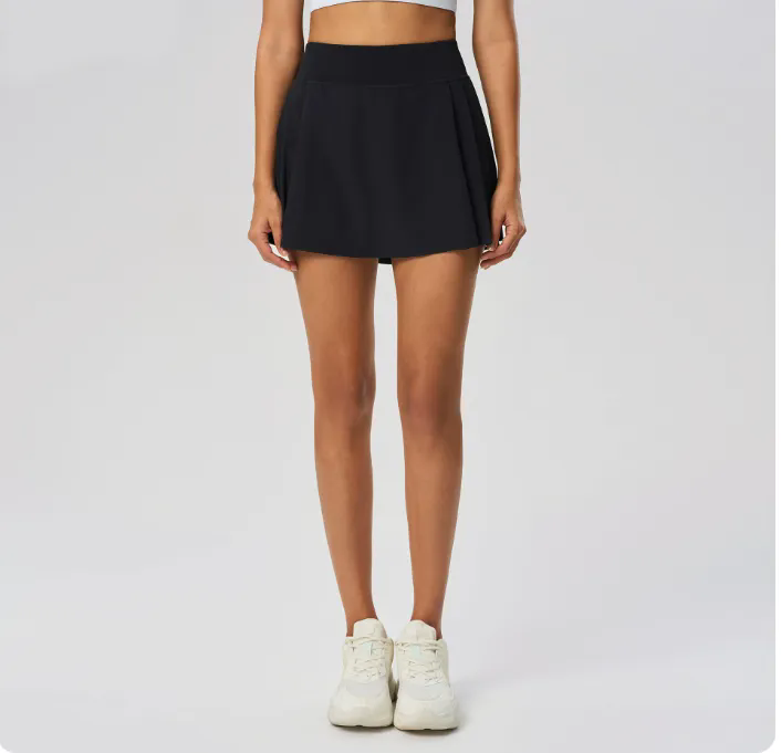 8 color Womens High Waist Casual Beach Short Skirts Built-in Shorts