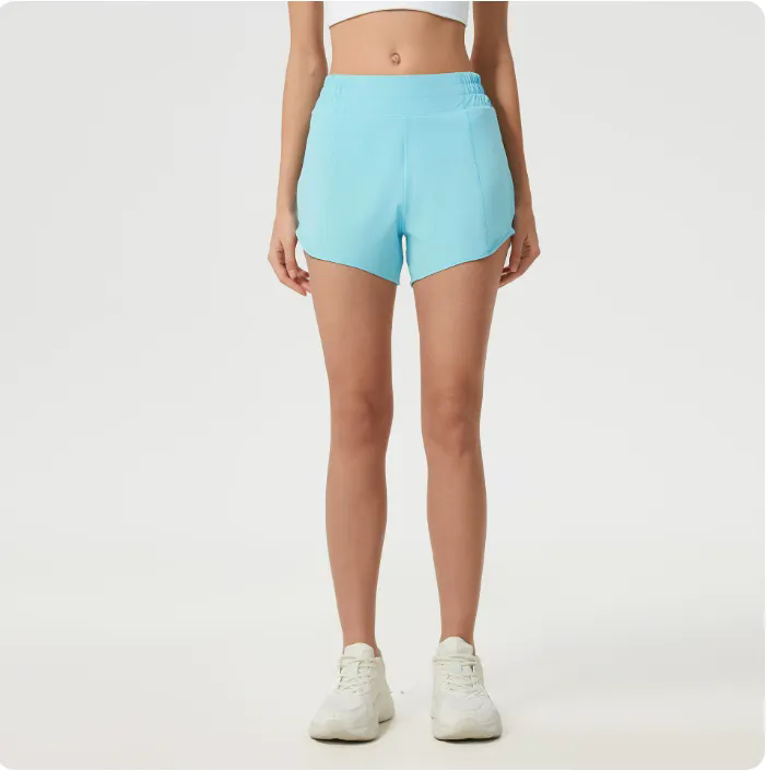 Women Running High Waisted Pocket Sporty Workout Shorts