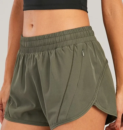 Women Running Shorts Quick Dry Bottom Loose Sport Yoga Liner Shorts